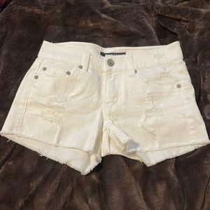 white jean shorts